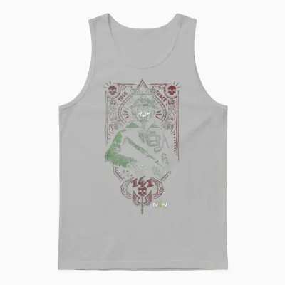 Call of Duty: Modern Warfare 2 Ghost Playing Card Portrait Unisex Tank Top - Ash