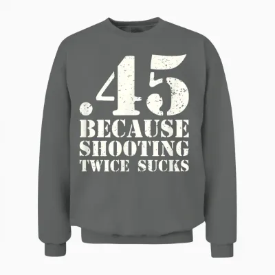 Kaliber 45 Lustiges Sportschützin Sportschütze Unisex Sweatshirt - Graphite Heather