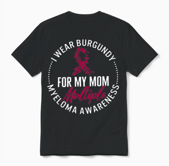 Multiple Myeloma Awareness Cancer Shirt, I Wear Unisex T-Shirt in Black