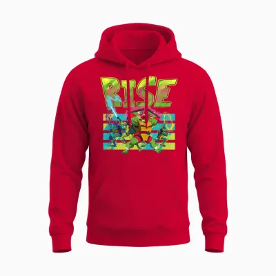 Tmnt - Rise - Splatter Paint Unisex Hoodie - Red