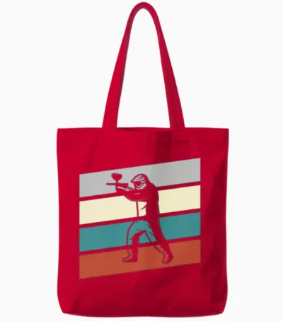 Paintball Retro Tote Bags - Red