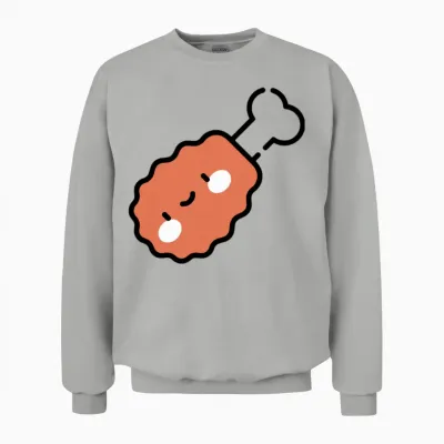 Funny Eat Chicken Unisex Sweatshirt - Ash