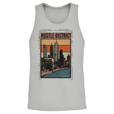 Hustle District Unisex Tank Top - Ash