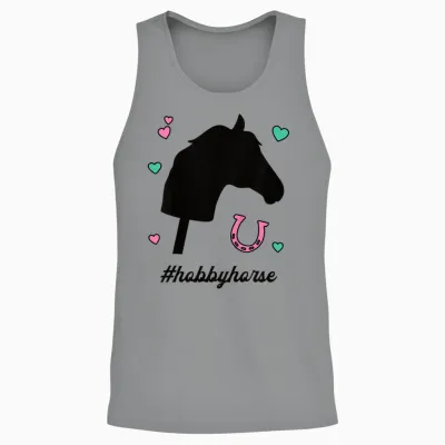 Kinder #hobbyhorse Mädchen Steckenpferde Reiten Pferd Hobby Horsing Unisex Tank Top - Sport Grey