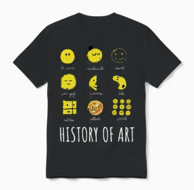 History of Art - Cool Art Lover - Stick Figure Unisex T-Shirt - Black
