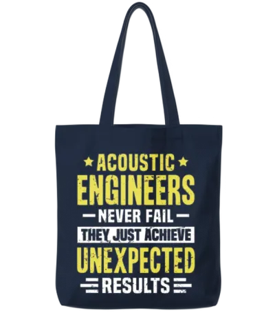 Acoustic Engineer Engineering Funny Design Never F Tote Bags - Navy