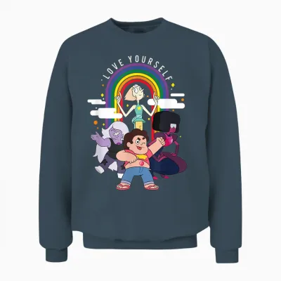 Steven Universe Pride Group Shot Love Yourself Unisex Sweatshirt - Dark Heather