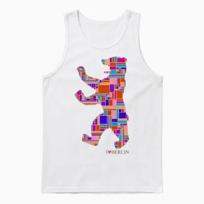 Berlin Berlin Bear I Love Berlin Unisex Tank Top - White