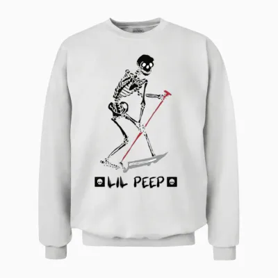 Lil Peep Schemaposse Skeleton Unisex Sweatshirt - White