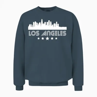 Retro Los Angeles Skyline Unisex Sweatshirt - Dark Heather