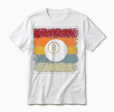 Billiards Retro Unisex T-Shirt - White