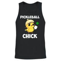 Pickleball Chick, Funny Pickleball Unisex Tank Top - Black – 2