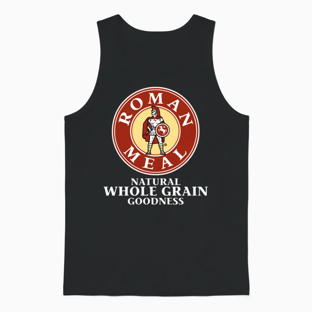 Roman Meal Unisex Tank Top in Black