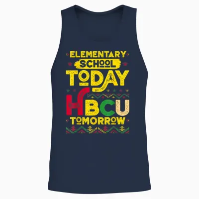 Elementary School Today Future Hbcu Black College Tomorrow Unisex Tank Top - Navy