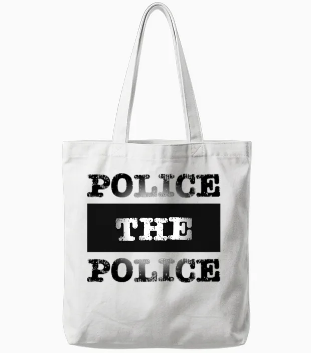 Police the Police & Law Gift Tote Bags in White