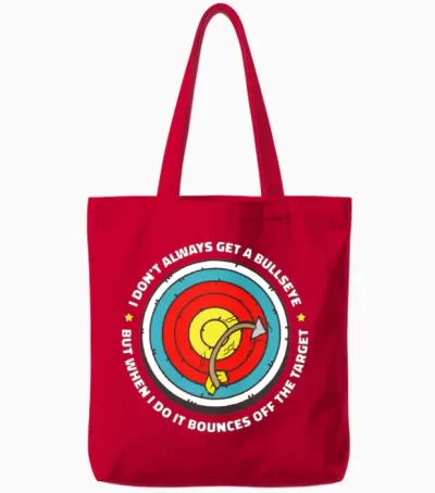 Archery Funny Tote Bags - Red