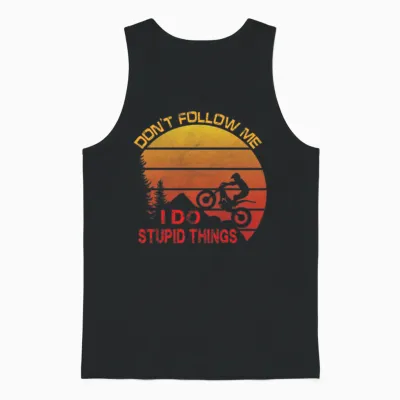 Trial Motorcycle Saying Unisex Tank Top - Black