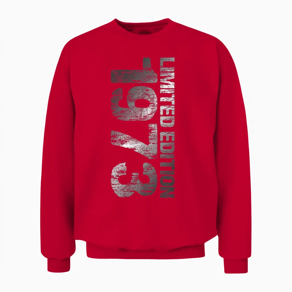 1973 Mann Frau 53. Geburtstag Limited Edition 53 Unisex Sweatshirt in Red