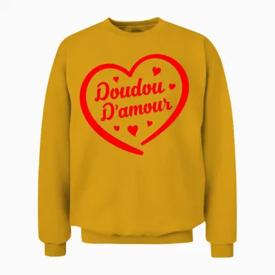 Doudou D'amour Cute and Humorous Valentine's Day Unisex Sweatshirt - Gold