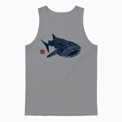 Walhai Mit Traditionellem Japanischen Kanji Siegel Unisex Tank Top - Sport Grey