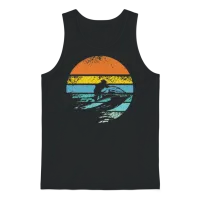 Jet Ski Retro Unisex Tank Top - Black – 1