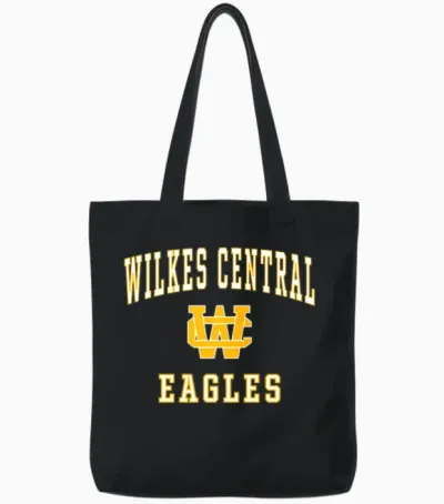 Wilkes Central High School Eagles C1 Tote Bags - Black