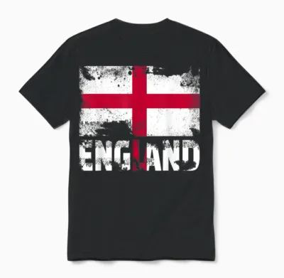 England Flagge Vintage Used-Englisch-Grunge Travel Unisex T-Shirt - Black