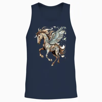 Pegasus Winged Horse Horses Mythology Fantasy Art Unisex Tank Top - Navy