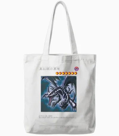 Black Dragon Logo Papl1460 T-Shirt, Black, S Tote Bags - White