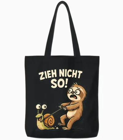 Faultier Humor Spruch Zieh Nicht So Faulenzer Spruch Lustig Tote Bags - Black