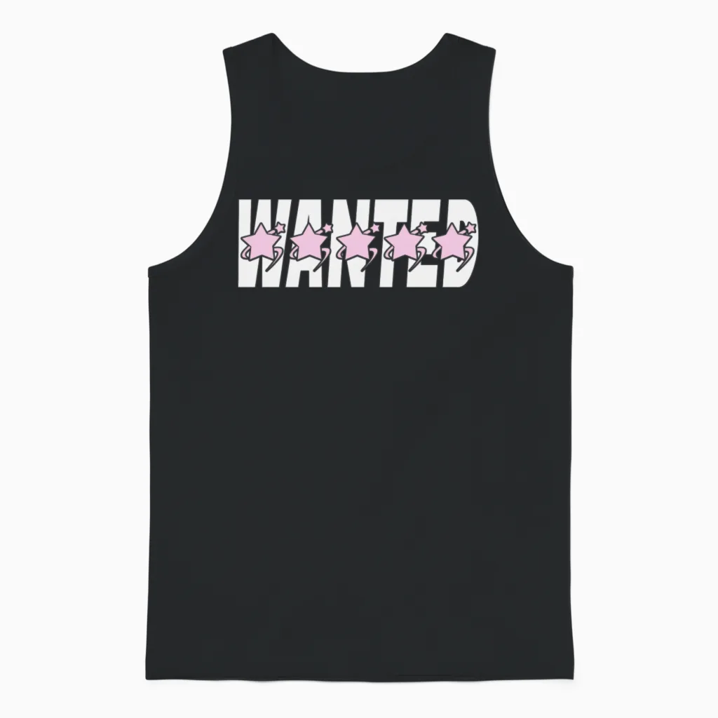 Wanted Unisex Tank Top in Black