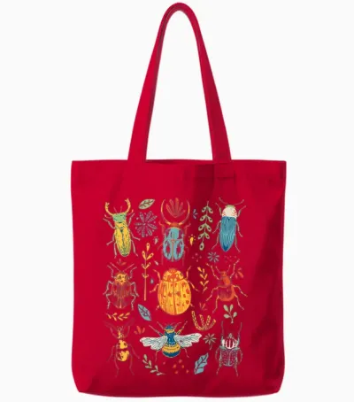 Insect Bug Collection Collector Entomologist Entomology Tote Bags - Red