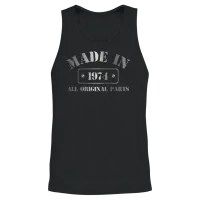 Made in 1974 Unisex Tank Top - Black – 2