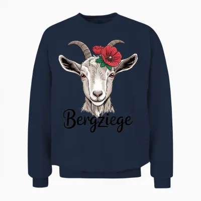Bergziege Bayern Goat Unisex Sweatshirt - Navy