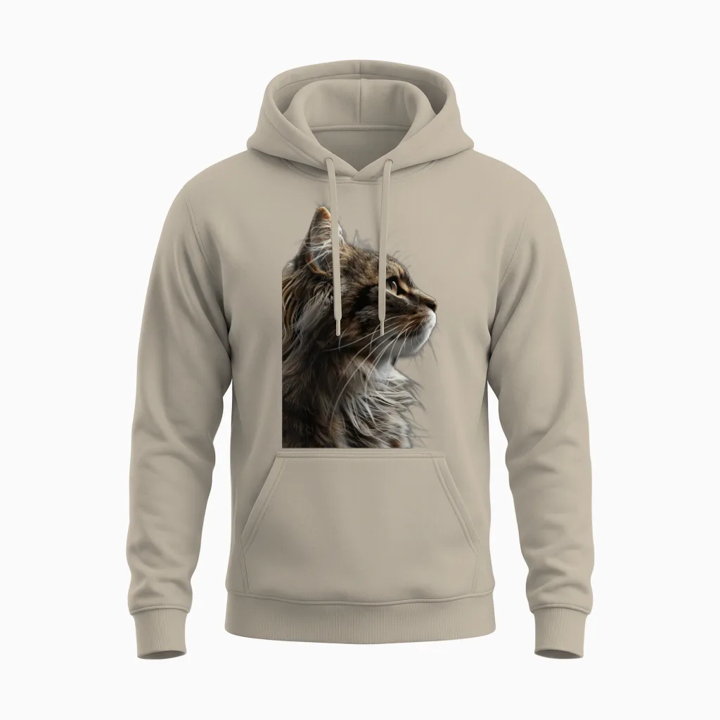 Norwegian Forest Cat Lovers Gift Unisex Hoodie in Sand