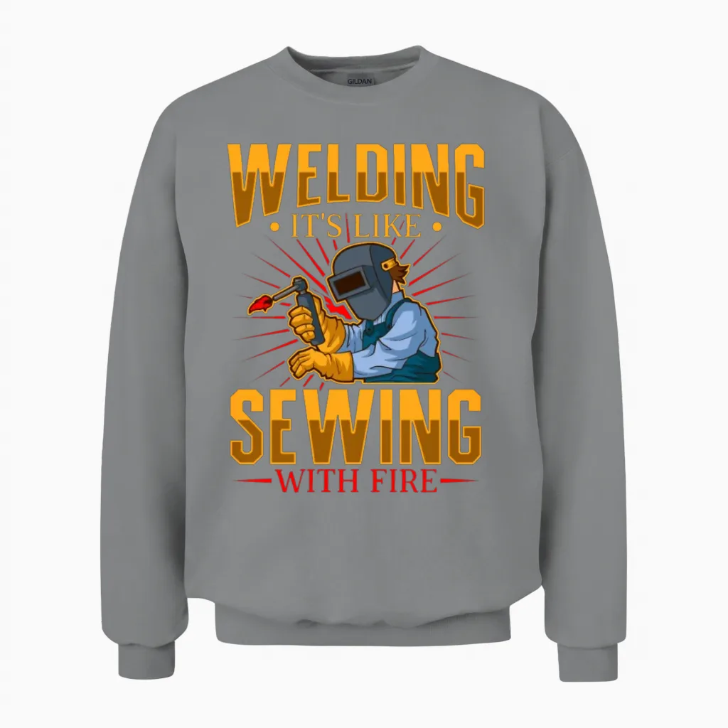 Welder Funny Funny Welding Gift Unisex Sweatshirt in Sport Grey