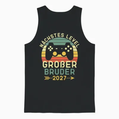 Kinder Nächstes Level Großer Bruder 2027, Großer Bruder 2027 Unisex Tank Top - Black