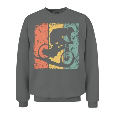 Biking Retro Unisex Sweatshirt - Graphite Heather
