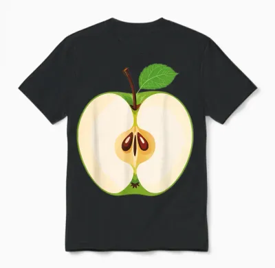 Green Apple Costume for Adult, Men, Women, Children Unisex T-Shirt - Black