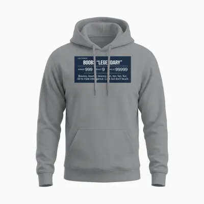 Boobs Legendary Funny Unisex Hoodie - Sport Grey