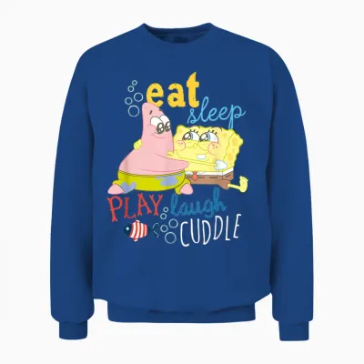 Spongebob Schwammkopf Eat, Sleep and Play Unisex Sweatshirt - Royal