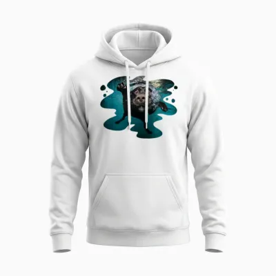 Underwater Dogs Duch by Seth Casteel Unisex Hoodie - White