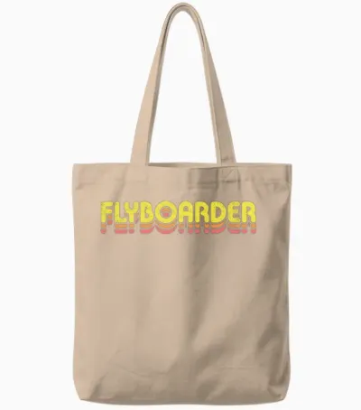 Retro Flyboarder Tote Bags - Natural