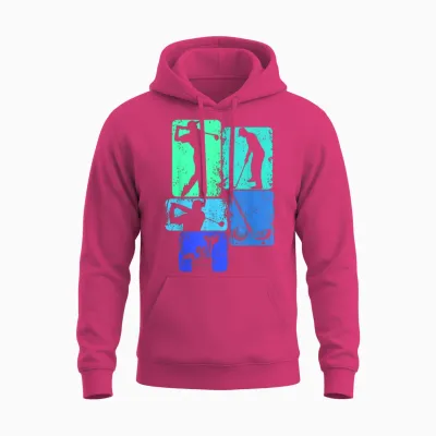 Golf Golfer Golfspieler Kinder Jungen Unisex Hoodie - Heliconia