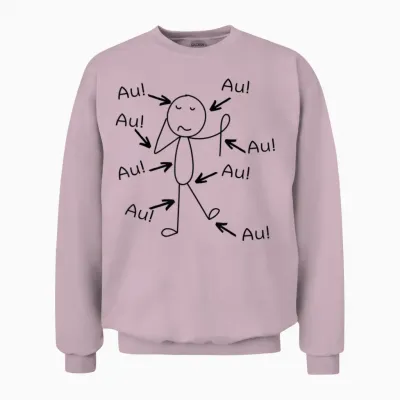 Lustig älter Werden Alter Mann Alte Frau Aua Au Geburtstag Unisex Sweatshirt - Light Pink