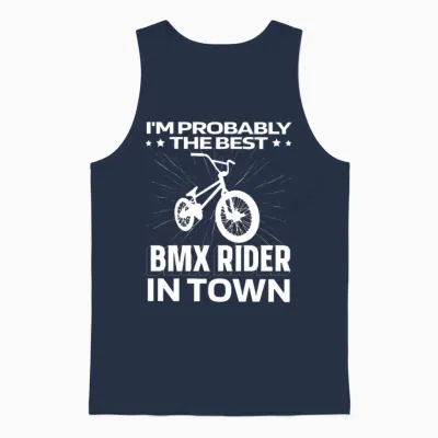 Bmx Funny Unisex Tank Top - Navy