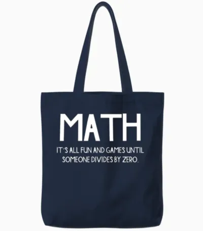 Funny Math Tote Bags - Navy
