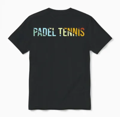 Padel Tennis Retro Unisex T-Shirt - Black