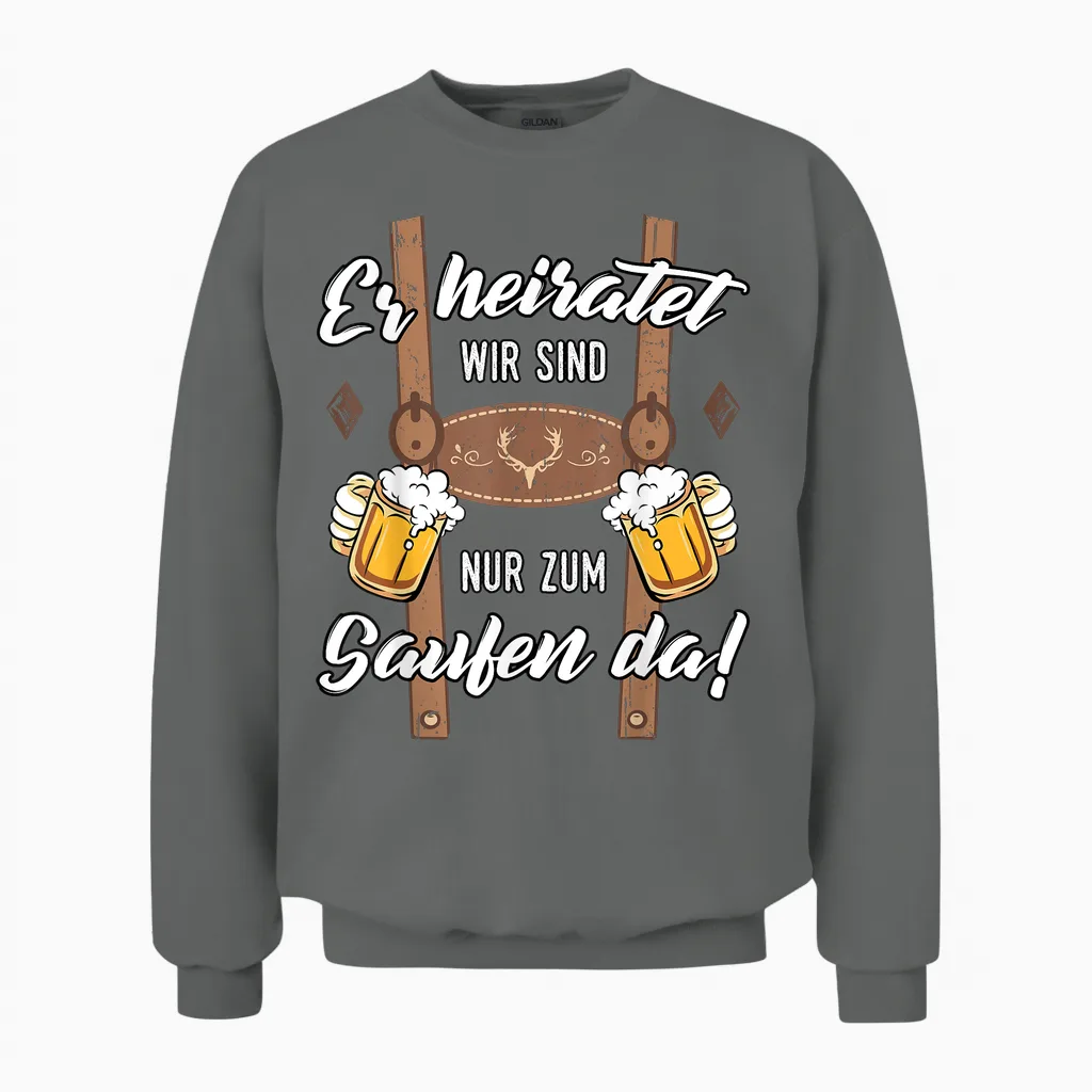 Jga T-Shirt Polterer Polterabend Junggesellenabschied Männer Unisex Sweatshirt in Graphite Heather