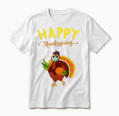 Happy Thanksgiving Funny Thanksgiving Unisex T-Shirt - White